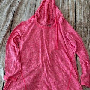 Active long sleeve hooded sweatshirt